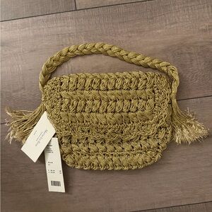 Maria La Rosa Gold woven bag